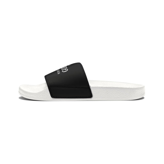 When All Else Fails He Doesn't Youth PU Christian Slide Sandals