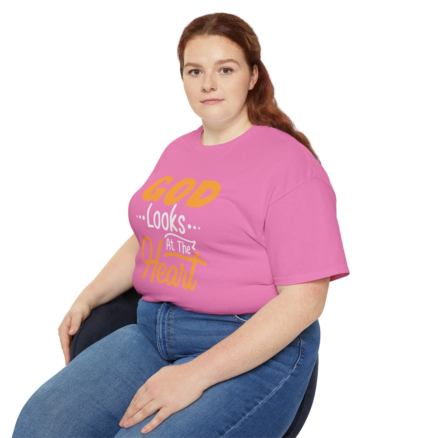 God Looks At The Heart Unisex Christian Ultra Cotton Tee Printify