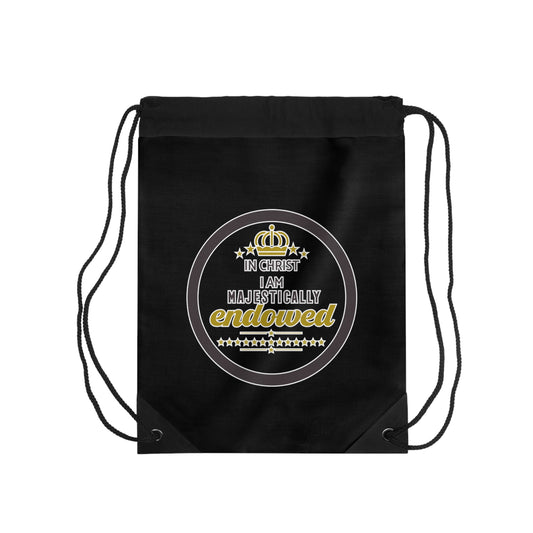 In Christ I Am Majestically Endowed Drawstring Bag