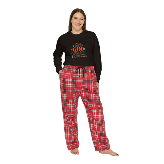 Proud Child Of A God Who Would Leave The 99 Looking For Me Women's Christian Long Sleeve Pajama Set Printify