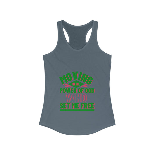 Moving In The Power Of Him Who Set Me Free Slim Fit Tank Top