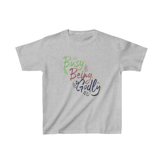 Busy Being Godly Youth Christian T-Shirt Printify