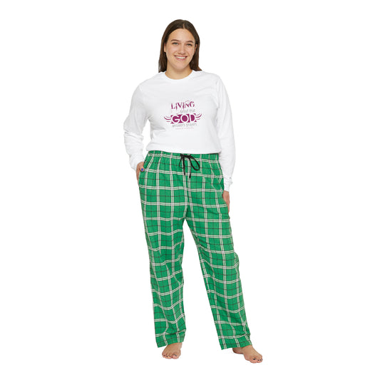 Living Proof That God Answers Prayers Women's Christian Long Sleeve Pajama Set Printify