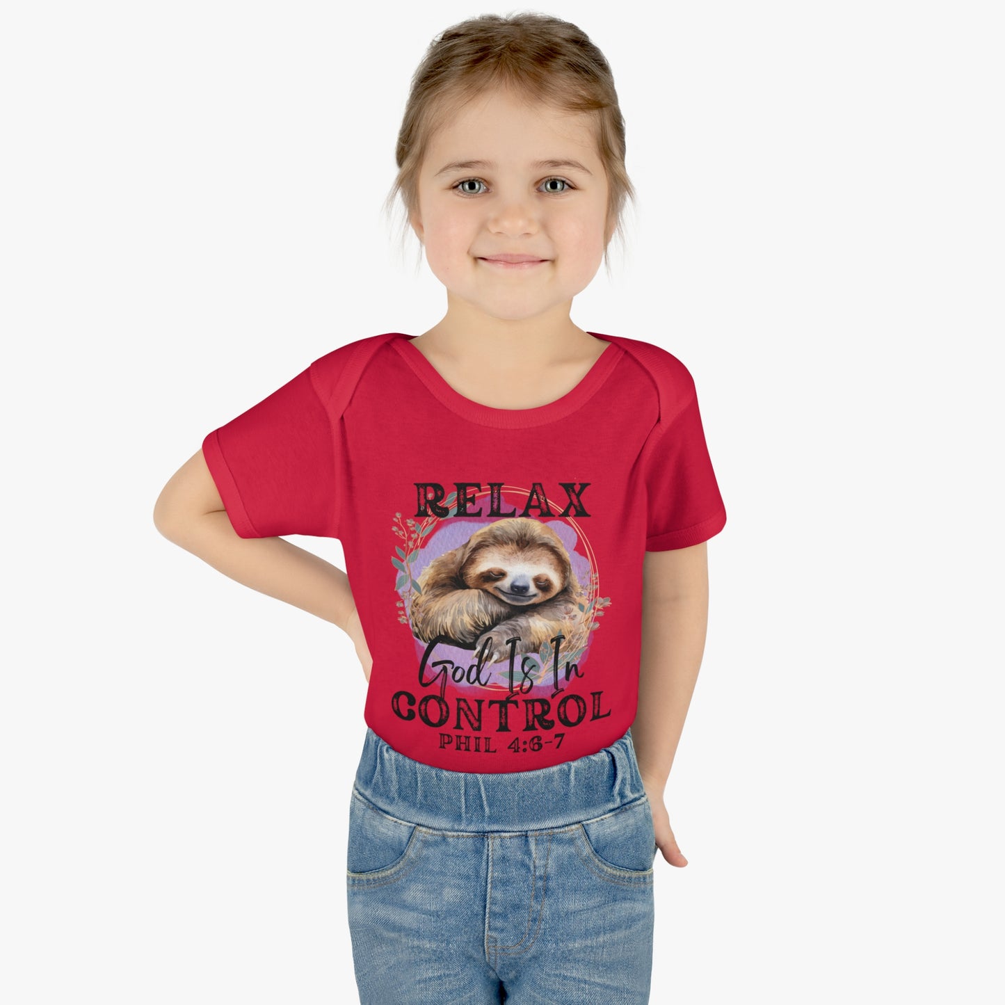 Relax God Is In Control Christian Baby Onesie Printify