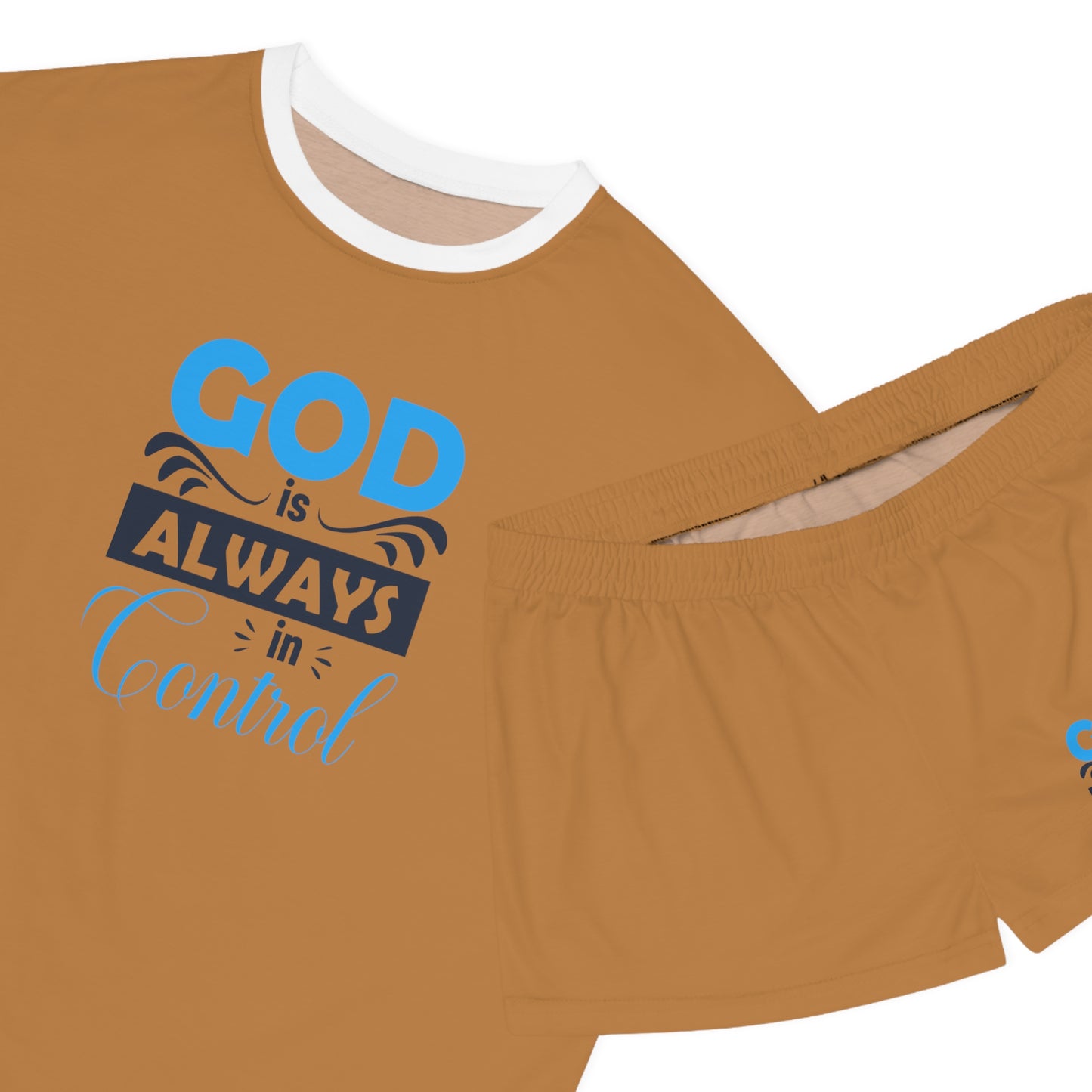 God Is Always In Control Women's Christian Short Pajama Set Printify
