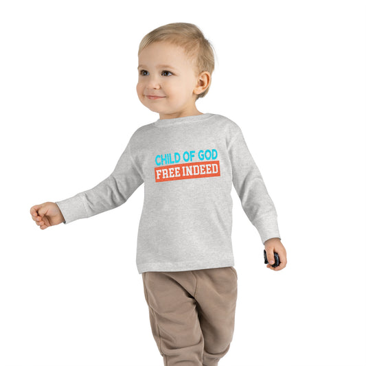 Child Of God Free Indeed Toddler Christian Sweatshirt Printify