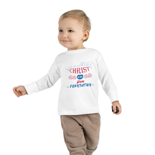 Christ Is My Firm Foundation Toddler Christian Sweatshirt Printify