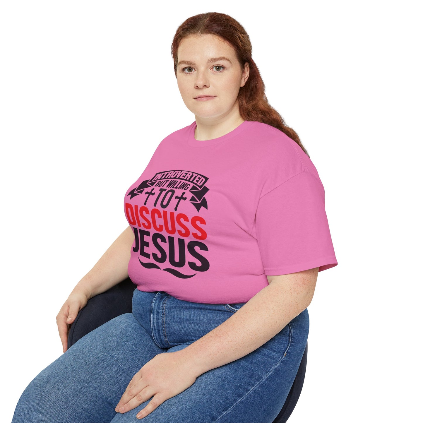 Introverted But Willing To Discuss Jesus Unisex Christian Ultra Cotton Tee Printify