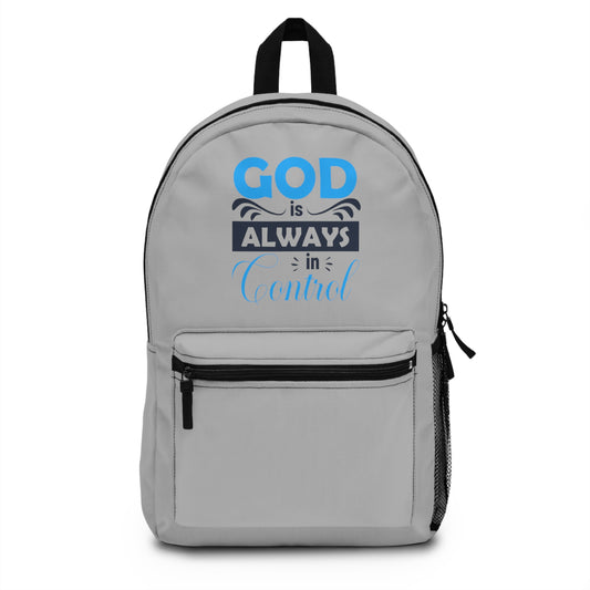 God Is Always In Control Christian Backpack Printify