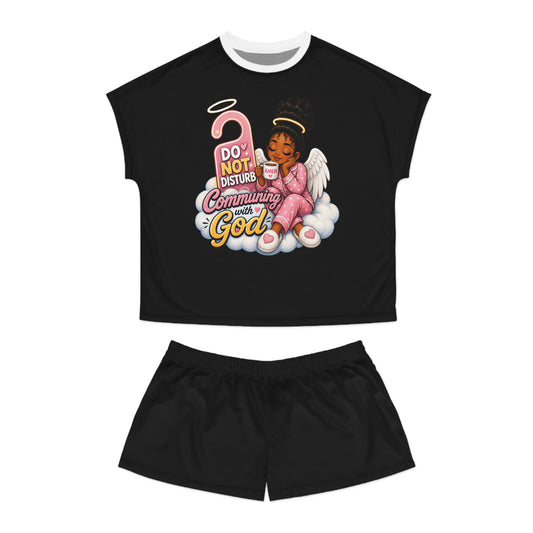 Do Not Disturb Communing with God Women's Short Pajama Set