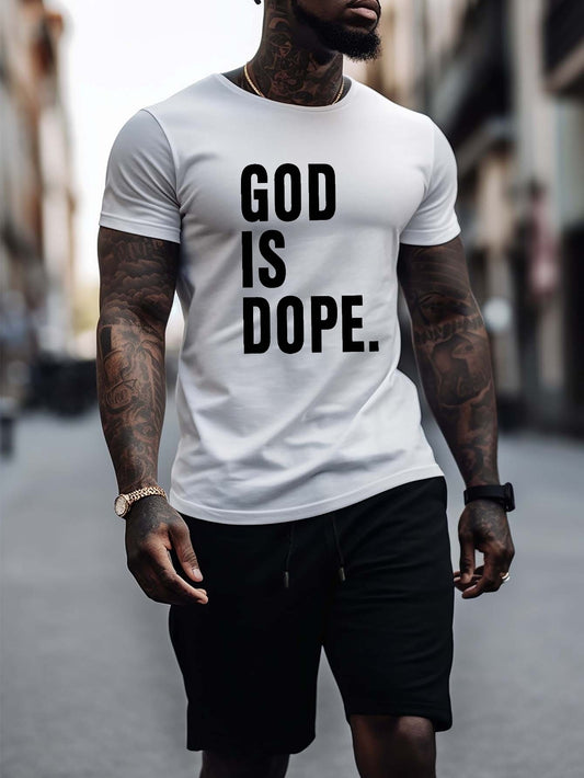 God Is Dope Plus Size Men's Christian Casual Outfit claimedbygoddesigns