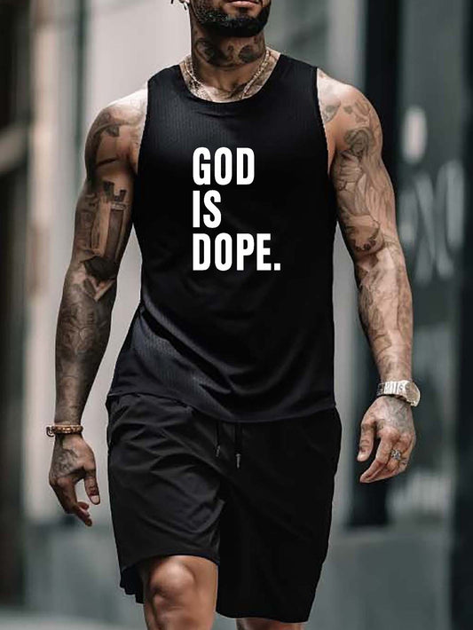 GOD IS DOPE  Plus Size Men's Christian Casual Outfit claimedbygoddesigns