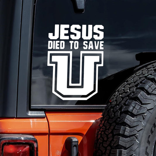 10pcs Jesus Died 2 Save U Christian Bumper Stickers claimedbygoddesigns