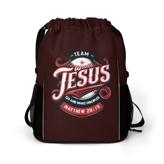 TEAM Jesus Go And Make Disciples Christian Waffle Cloth Drawstring Bag SALE-Personal Design