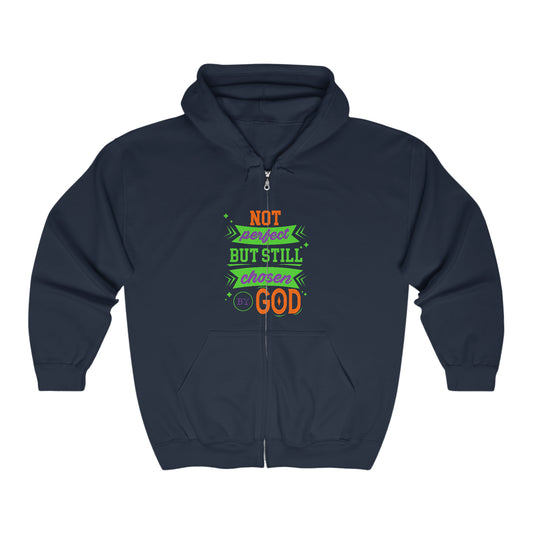 Not Perfect But Still Chosen By Him Unisex Heavy Blend Full Zip Hooded Sweatshirt
