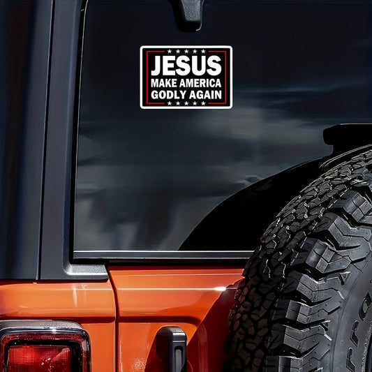 10pcs Jesus Make America Godly Again Christian Bumper Stickers claimedbygoddesigns