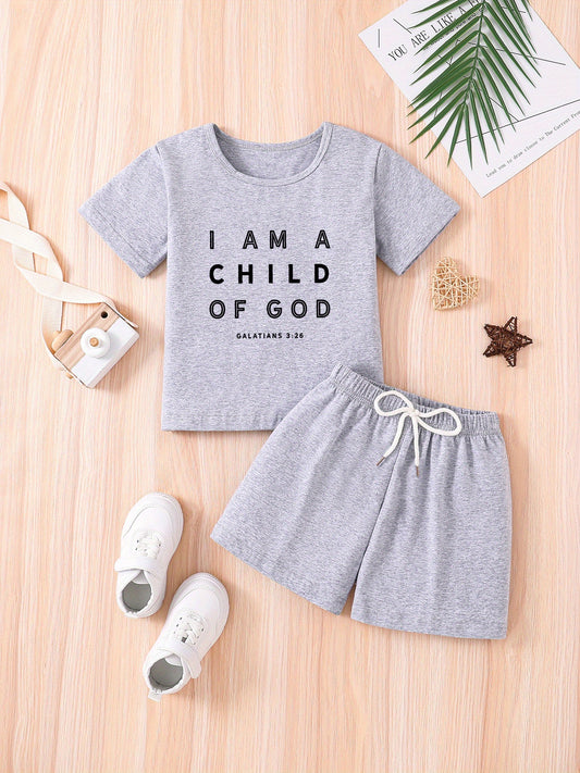I AM A CHILD OF GOD Toddler Christian Casual Outfit claimedbygoddesigns