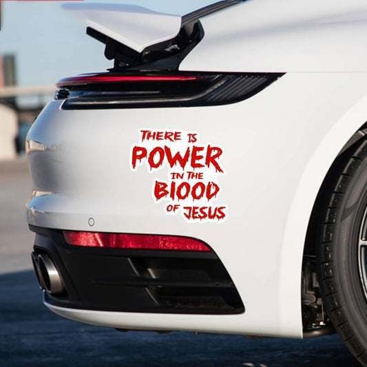 10pcs There Is Power In The Blood Of Jesus Christian Bumper Stickers claimedbygoddesigns