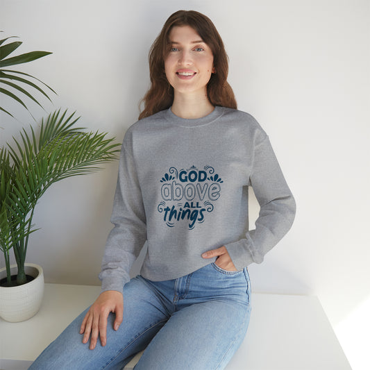 Him Above All Things Unisex Heavy Blend™ Crewneck Sweatshirt