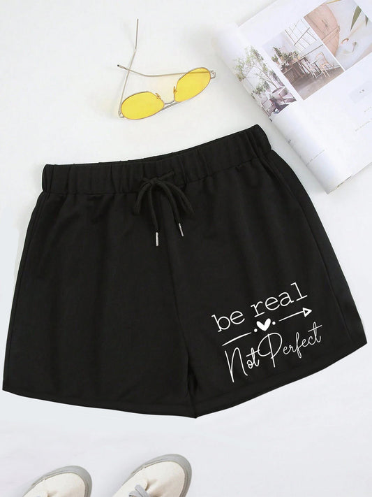 Be Real Not Perfect Women's Christian Shorts claimedbygoddesigns