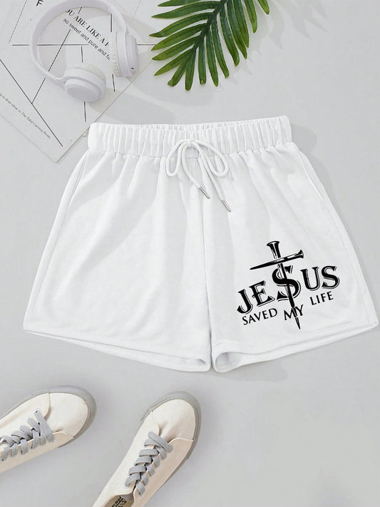 Jesus Saved My Life Women's Christian Shorts claimedbygoddesigns