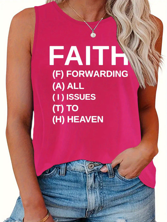 Faith: Forwarding All Issues To Heaven Plus Size Women's Christian Tank Top claimedbygoddesigns