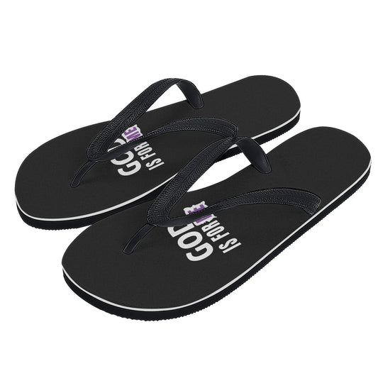 God Is For Me Mens Flip Flops popcustoms