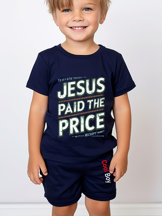 Jesus Paid The Price Toddler Christian Casual Outfit claimedbygoddesigns