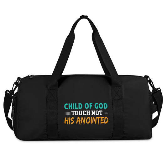 Child Of God Touch Not His Anointed Christian Gym Duffel Bag popcustoms