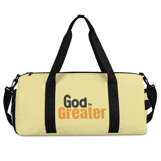 God Is Greater Christian Gym Duffel Bag popcustoms