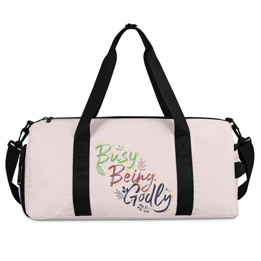 Busy Being Godly Christian Gym Duffel Bag popcustoms