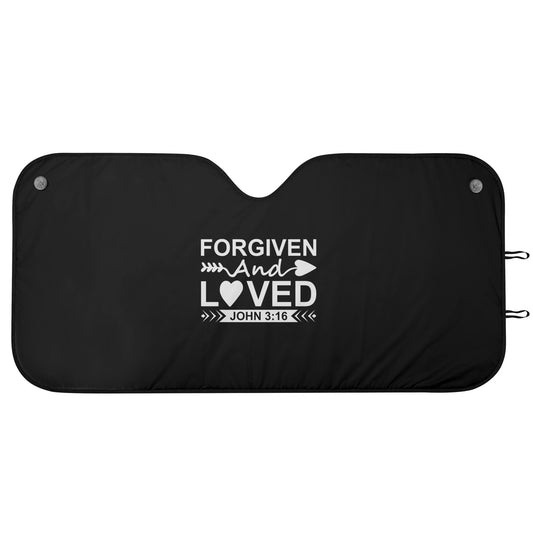 Forgiven & Loved Car Sunshade Christian Car Accessories popcustoms