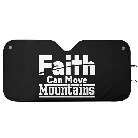 Faith Can Move Mountains Car Sunshade Christian Car Accessories popcustoms