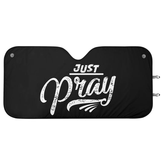 Just Pray Car Sunshade Christian Car Accessories popcustoms