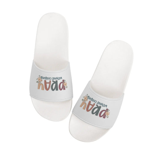 Pray Without Ceasing Kids Christian Slide Sandals popcustoms