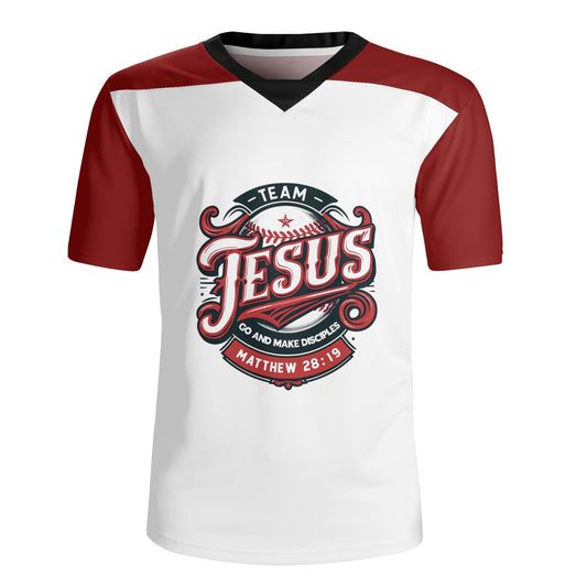 Team Jesus Go And Make Disciples Mens Christian Jersey popcustoms