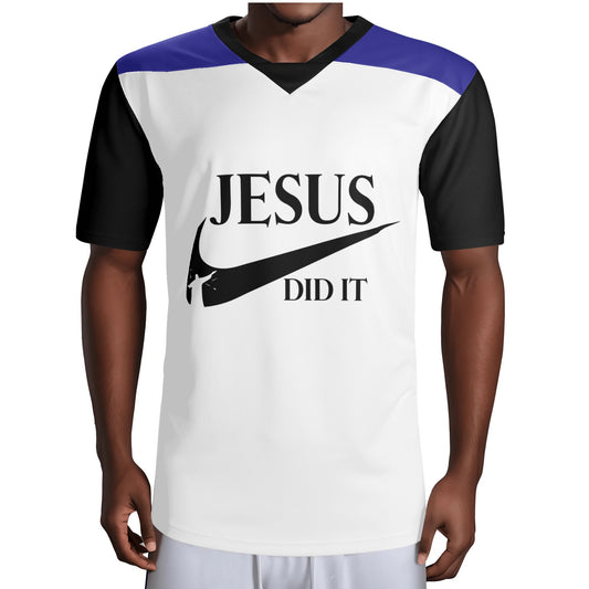 Jesus Did It Mens Christian Rugby Jersey popcustoms