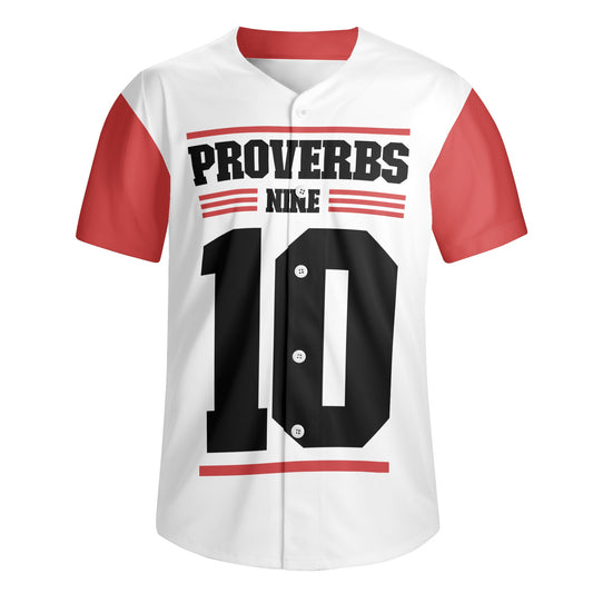 Proverbs 9:10 Mens Christian Baseball Jersey popcustoms