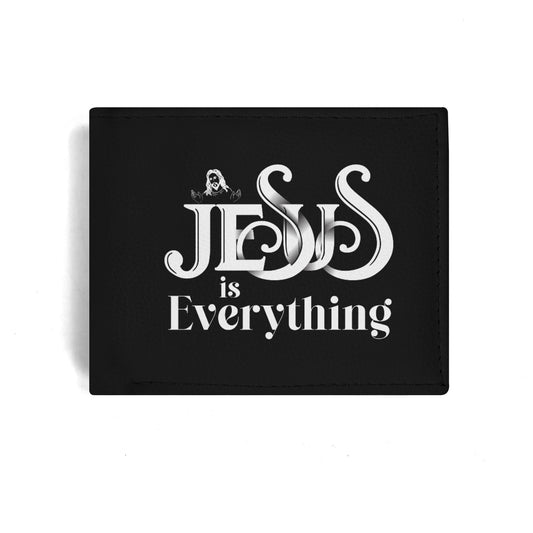 He Is Everything Mens Minimalist PU Leather Christian Wallet