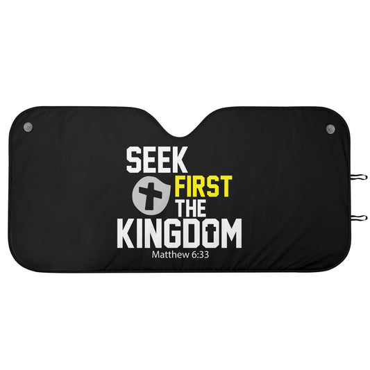 Seek First The Kingdom Car Sunshade Christian Car Accessories