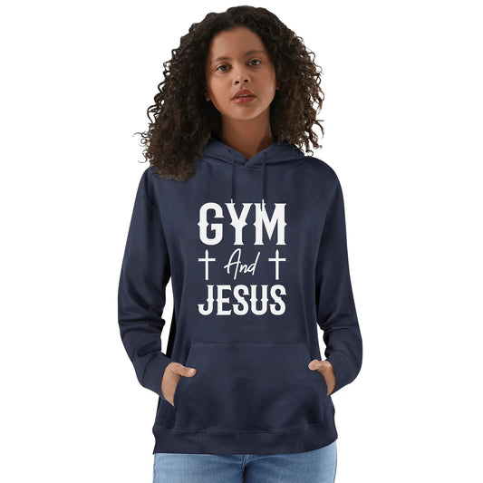 Gym And Him Unisex Christian Gym Hooded Sweatshirt