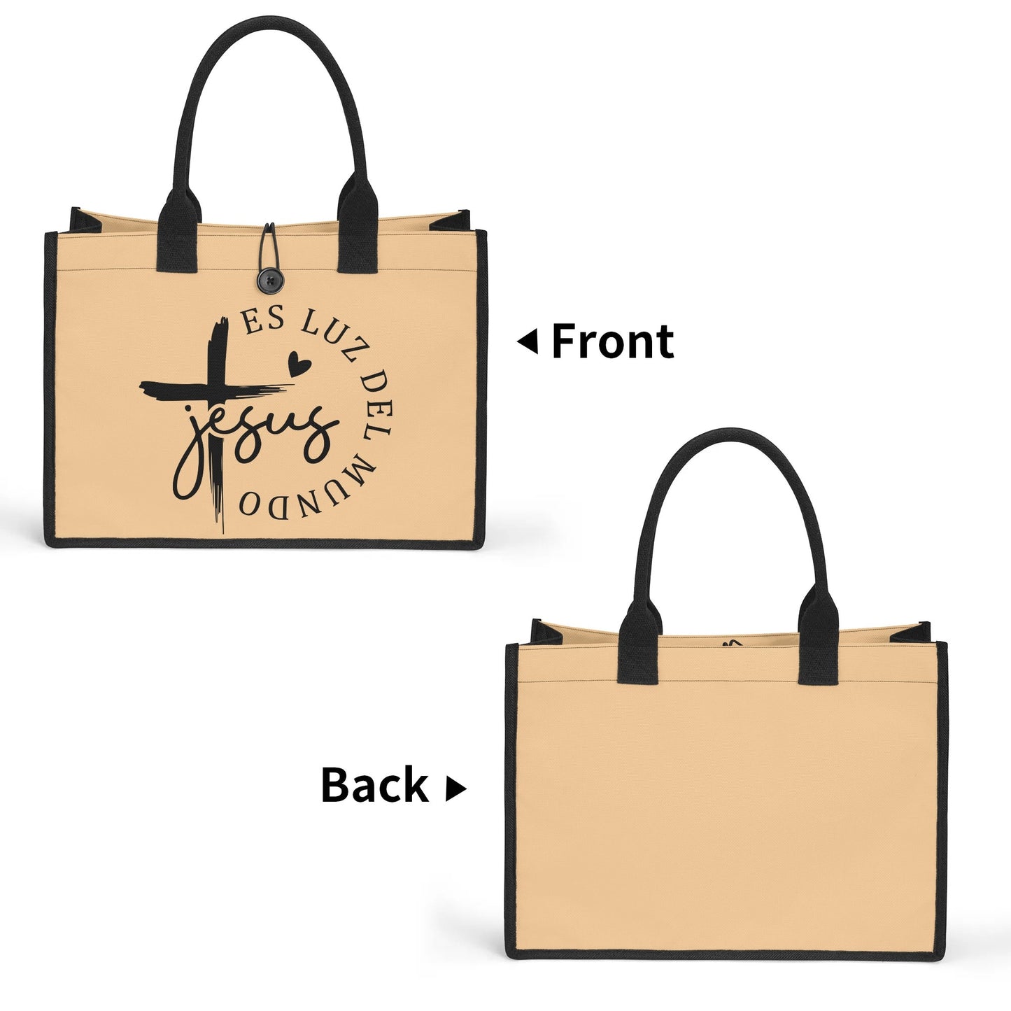 Es Luz Del Mundo Spanish Christian Premium Canvas Tote Bag(3 layers)