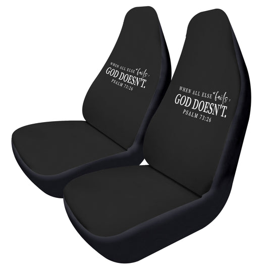 When all Else Fails He Doesnt Soft and Lightweight Christian Front Car Seat Covers (2pcs)