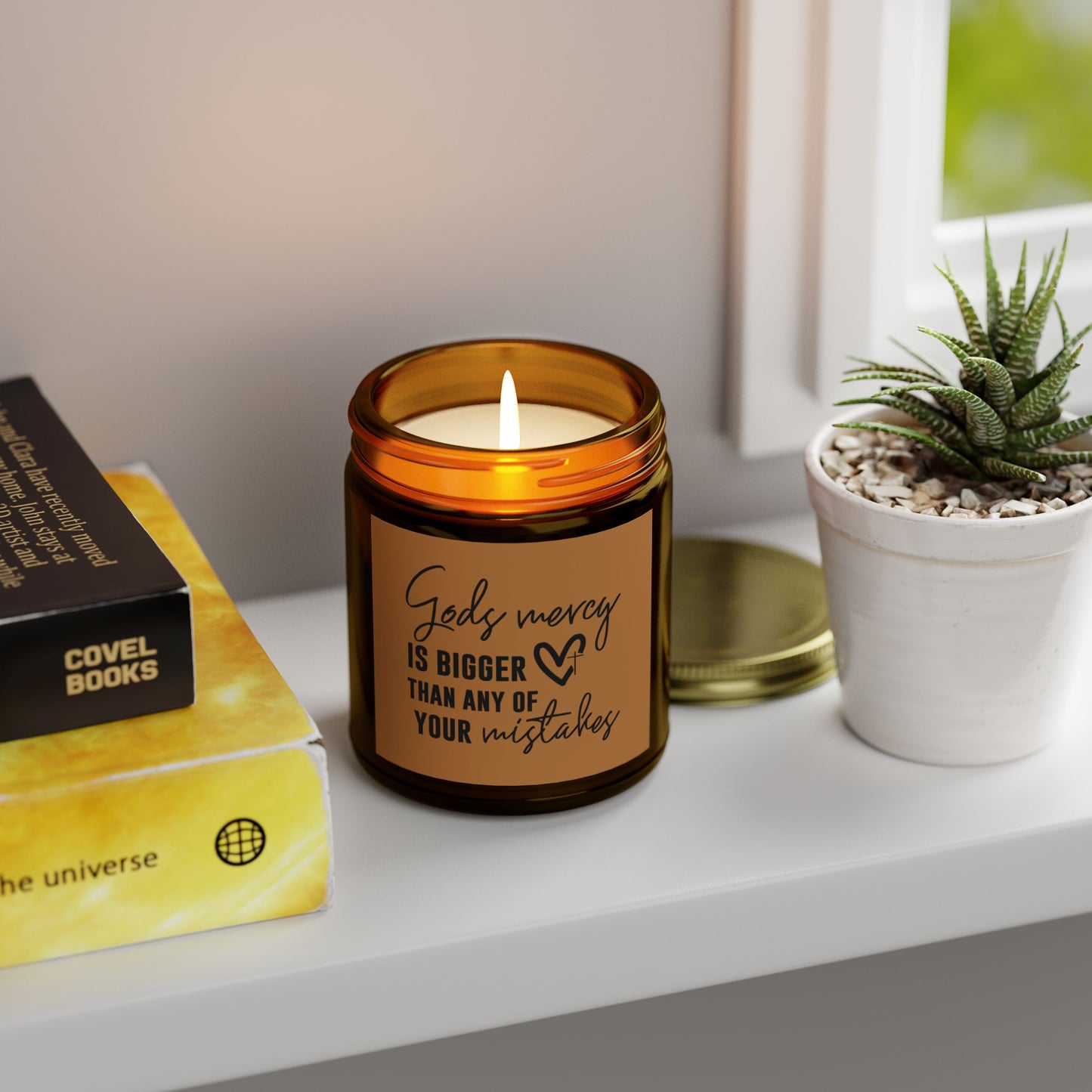 His Mercy Is Bigger Than Any Of Your Mistakes Christian Scented Candle (4oz, 9oz)