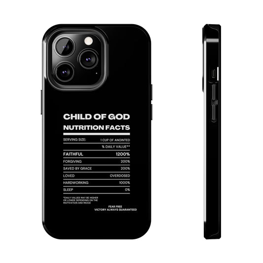 Child Of God Nutrition Facts Christian Phone Tough Phone Cases, Case-Mate Printify