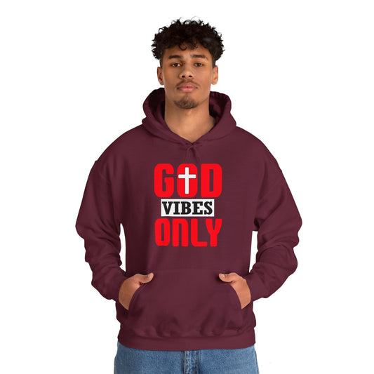 His Vibes Only Unisex Christian Hooded Pullover Sweatshirt
