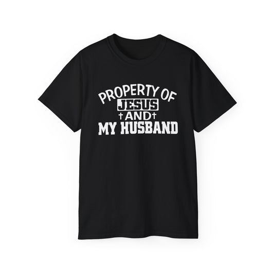 Property Of Jesus And My Husband Women's Christian T-shirt Printify