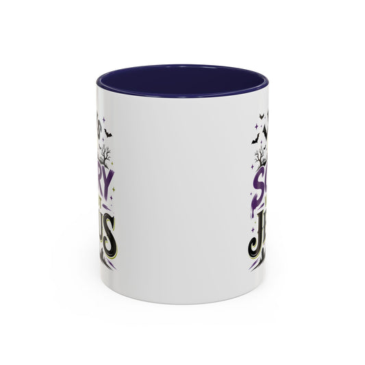 Coffee Mug — “Life Is Scary Without Jesus” Halloween Christian Accent Mug (11/15oz)