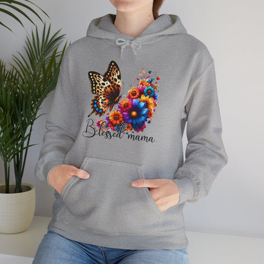 Blessed Mama Women's Christian Hooded Pullover Sweatshirt