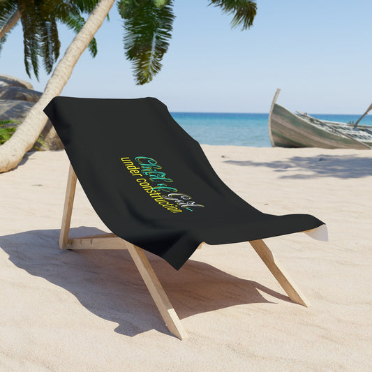 Child Of God Under Construction Christian Beach Towel Printify